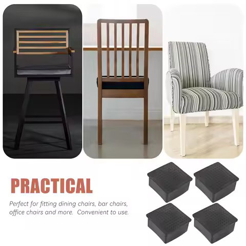 6Pcs Chair Leg Tip Caps PVC Furniture Floor Protectors for Hardwood Dining Office Chairs Table Leg Covers Deck Post Bases