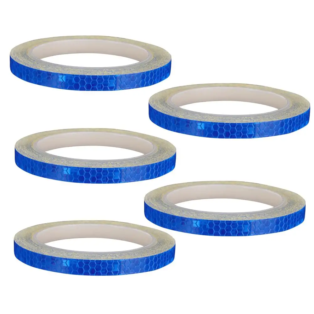 

5 Pcs Rear Cycle Lights Safety Tape Reflective Sticker Warning Strips Bike Motorcycle