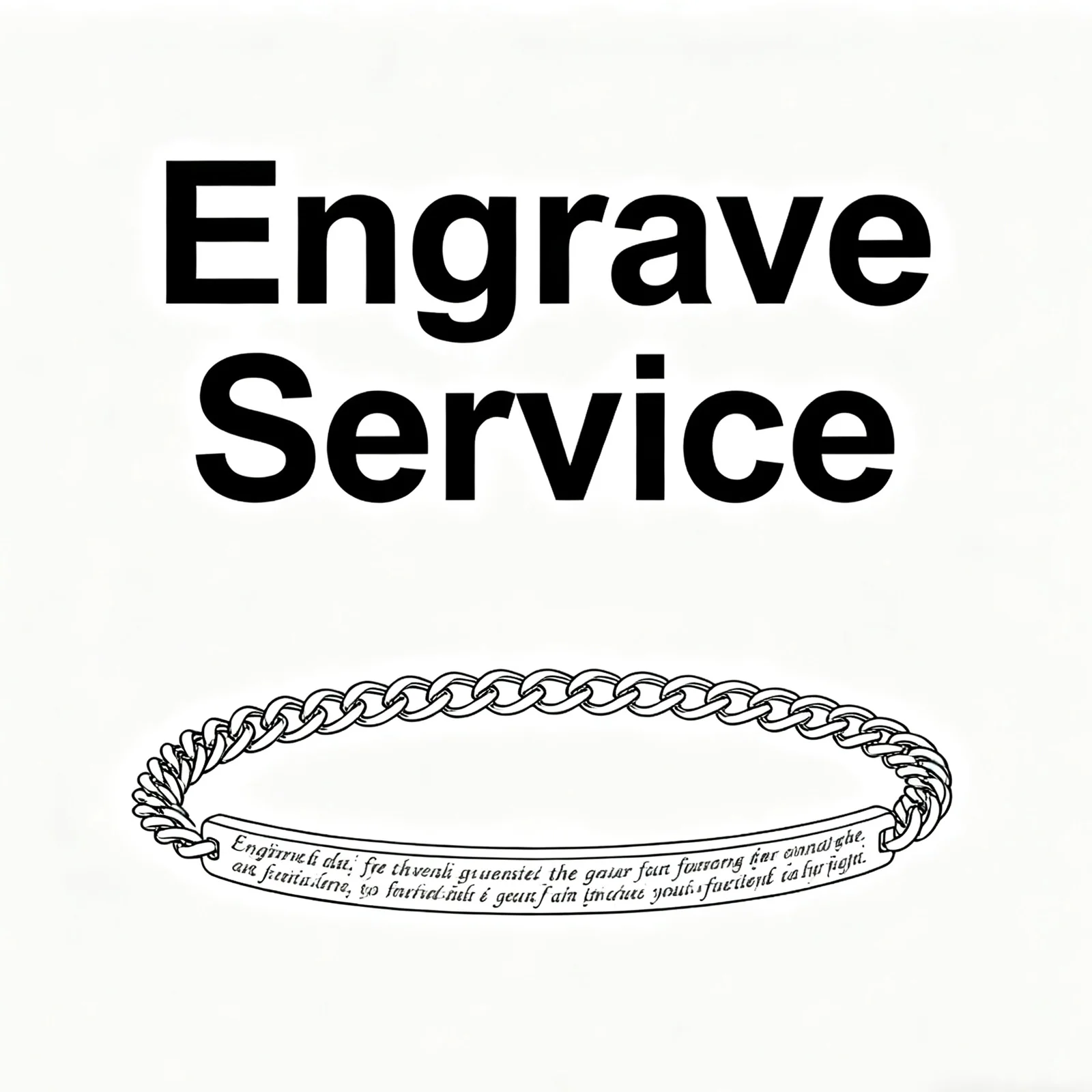 Gravurgebühr für Mprainbow Jewelry Store, 1 Stück Gebühr für 1 Seitengravur, personalisierter individueller Service