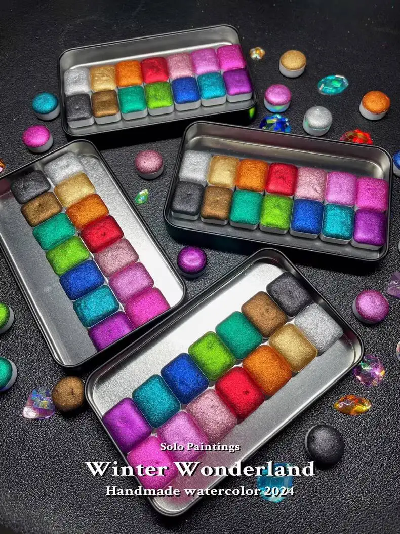 

Winter Wonderland I Pearl Watercolor | Nail Art | English Calligraphy | Wrapping Painting | Gypsum Painting | Clay