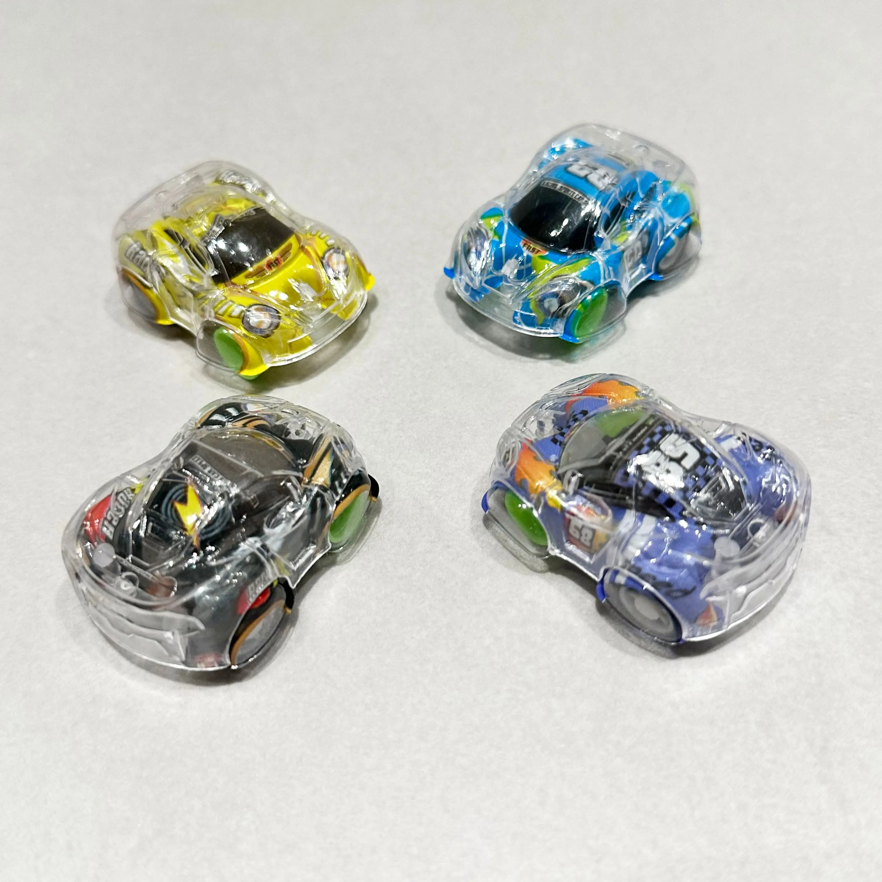 12 Pcs Transparent Camouflage Colorful Pull Back Car Random Children's Car Model Toys