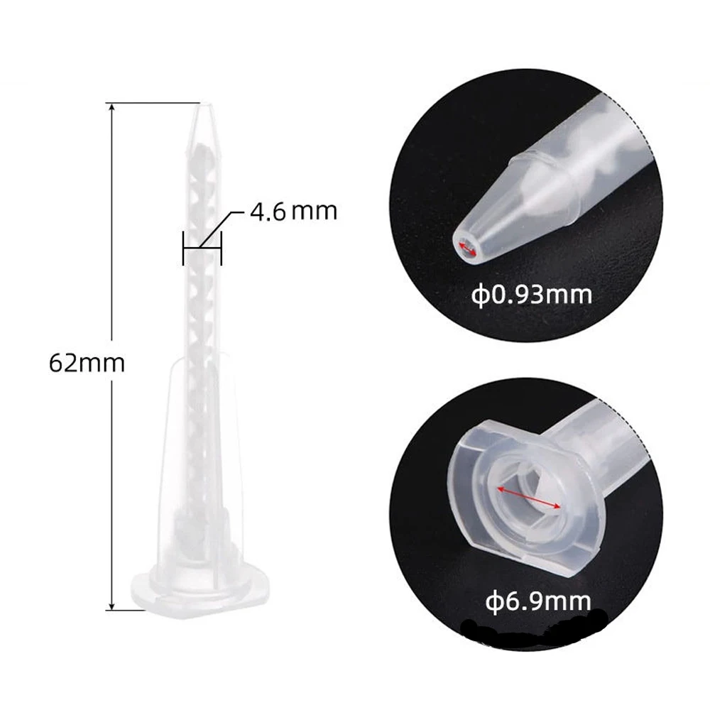 30/50Pcs Epoxy Adhesive Mixing Nozzles Static Mixer Tips for AB Glue Gun, 1:1 1:2 Ratio Dual Cartridge Dispenser
