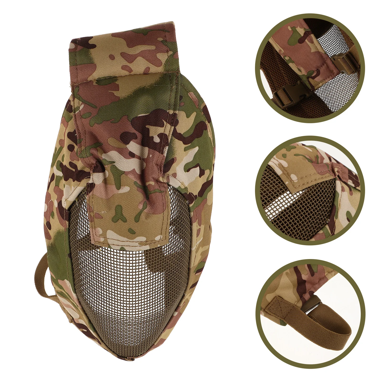 

Full Face Steel Mesh Mask Metal Net Fencing Protective Gear For War Outdoor Training Impact Resistant Safety