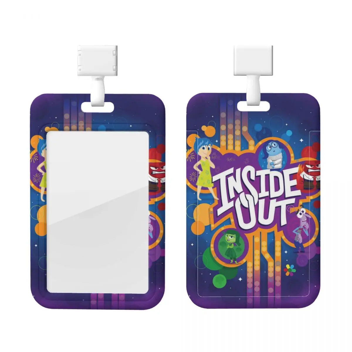 

Custom Inside Out Cartoon Card Badge Holder Card Holder Men Women Neck Strap ID Credential Holder Engineers
