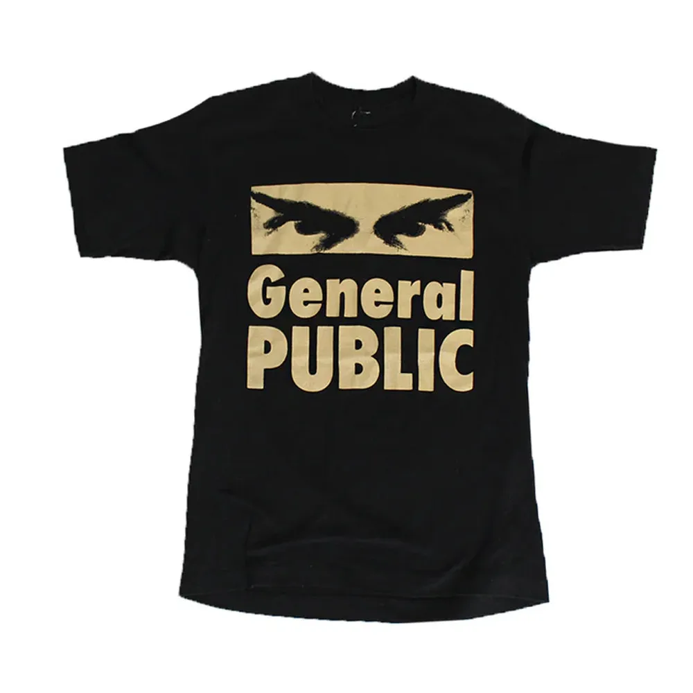تي شيرت VTG General Public Band أسود بأكمام قصيرة جميع المقاسات من S إلى 5Xl TA5785