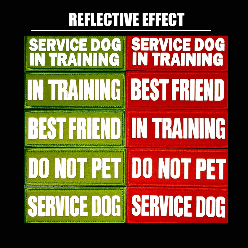 Do Not Pet Best Friend Reflective Fabric Pet Dog Patch For Service Dog Pets' Cloth Vest Patch