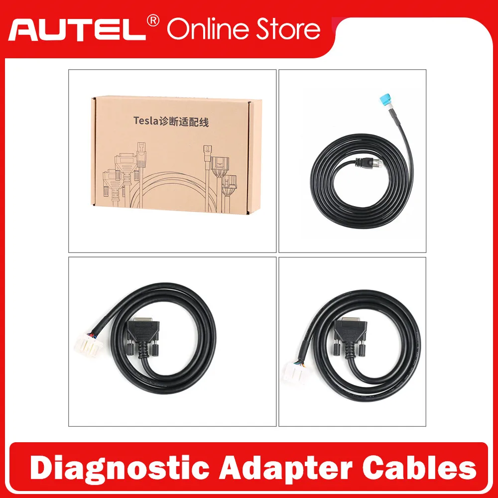 

Original Autel TESKIT Autel Tesla Diagnostic Adapter Cables for Tesla S and X Models Work with MaxiSYS Ultra/ MS909/ MS919 Table