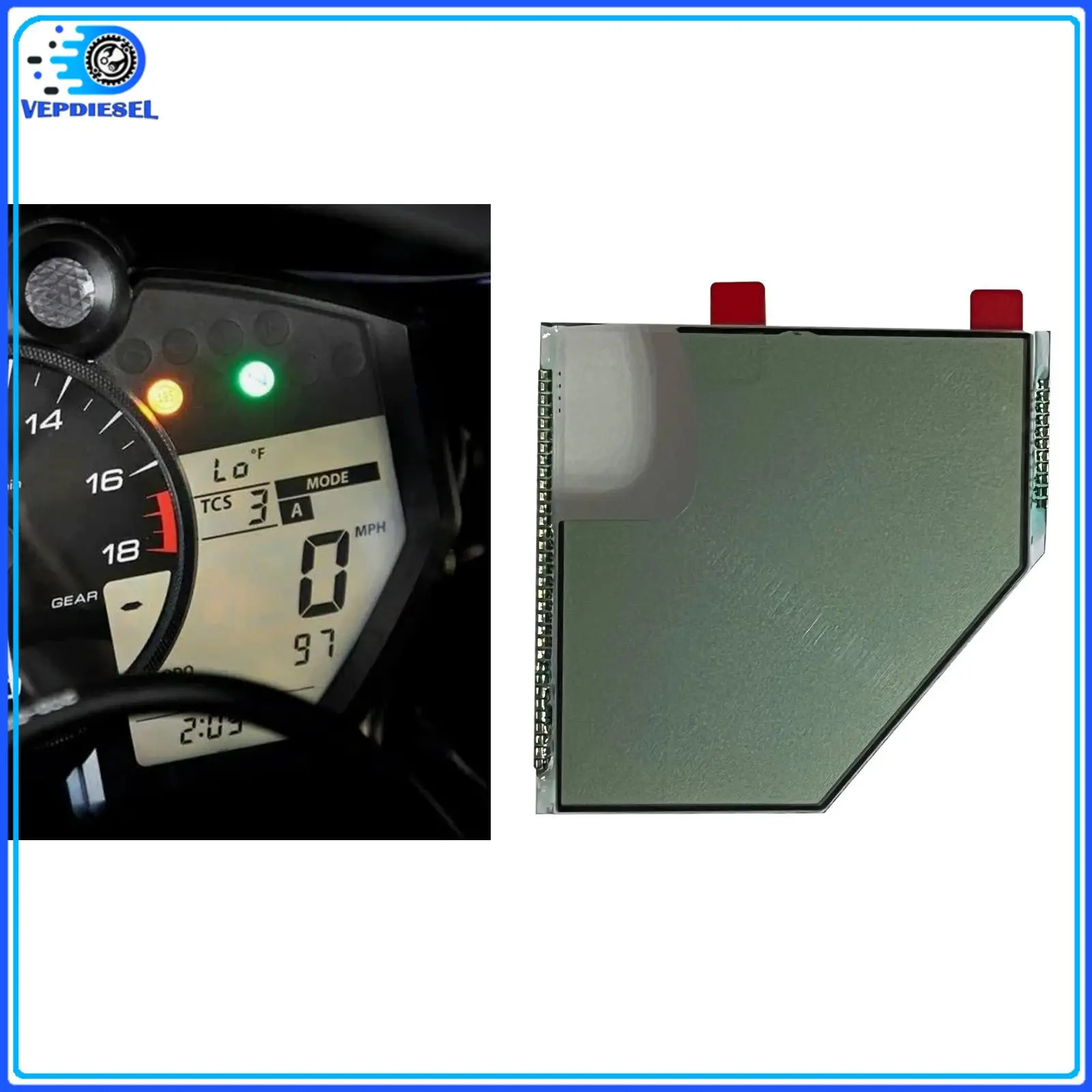 

1 шт. мотоциклетный счетчик для Yamaha YZF R6 2018-2022, спидометр, инструмент, ЖК-экран, ремонт, автомобильные аксессуары