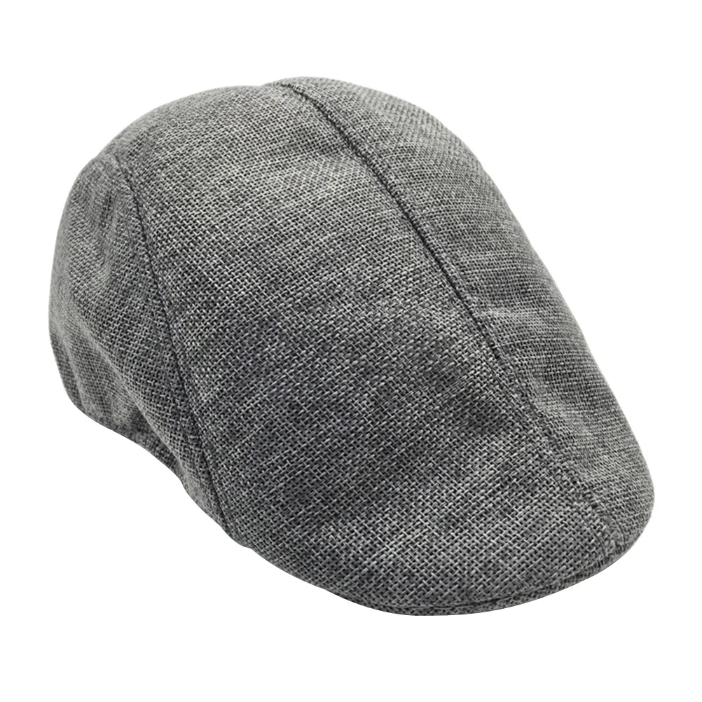 

Linen Beret Stylish Flax Cap for Men Women Spring Fall Bucket Driving Peaked Mens Beret Cap Sunscreen Hat Ideal Gift