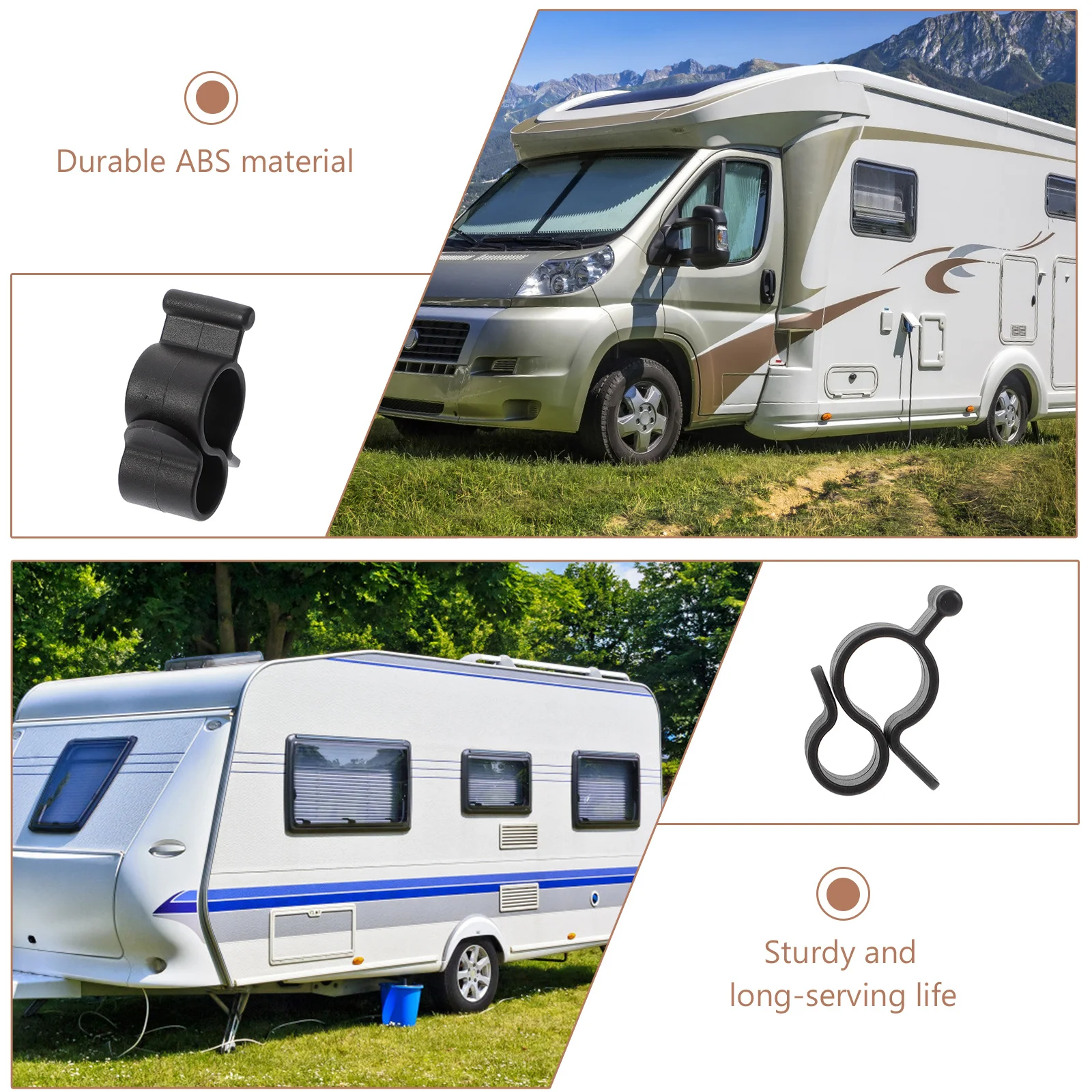 

4Pcs Portable Awning Roller Clips for Rope Duty ABS Rv Awning Lights Clip Outdoor Hanging Light Clips