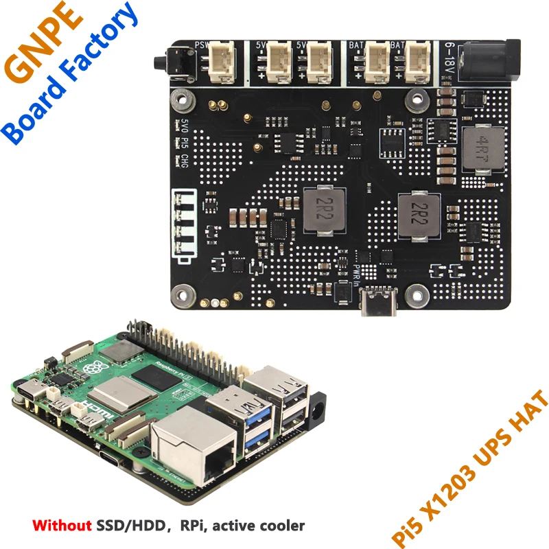 

Raspberry PI 5 X1203 UPS power management expansion board Uninterruptible power supply module