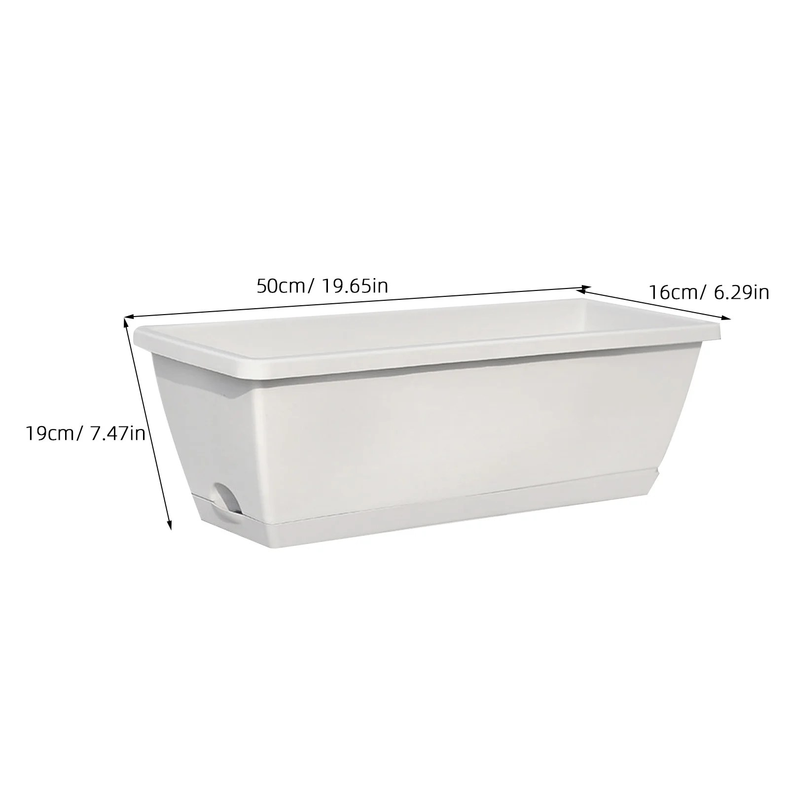 1 قطعة حوض نبات الراتنج مستطيل كبير سميكة مكافحة تشوه دائم تنفس اناء للزهور شرفة البستنة الخضروات الأواني #6