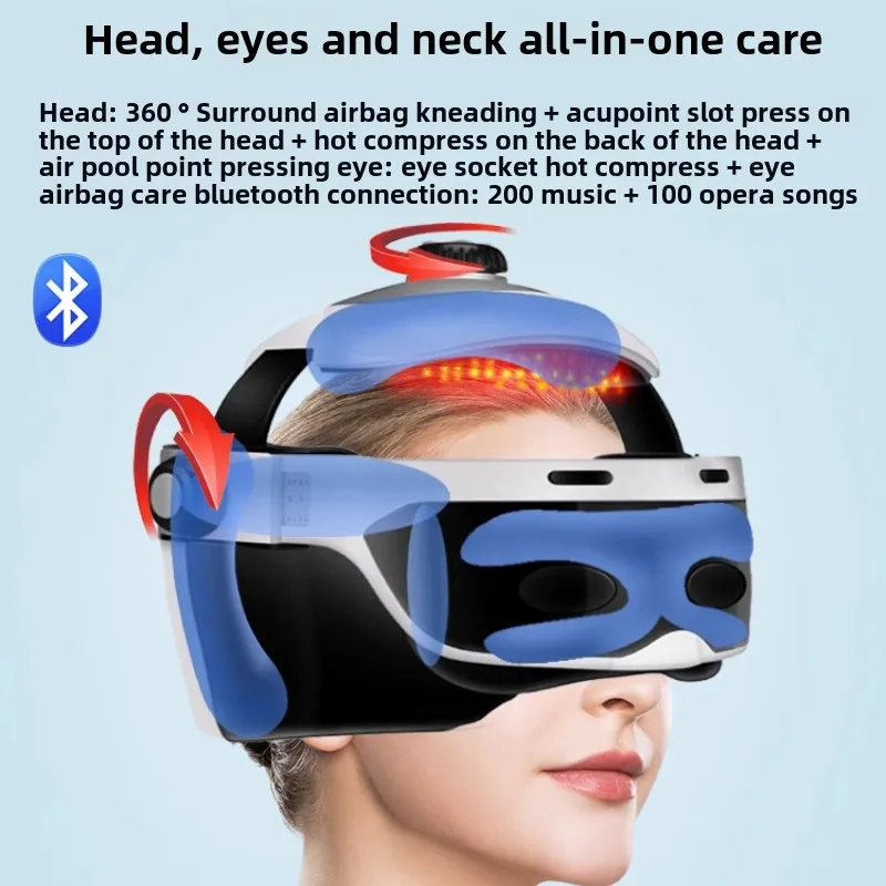 Head Massage Device Air Bag Vibro-masseurs Simulation Hand Massage Can Play Music To Soothe Headaches To Help Sleep Massager