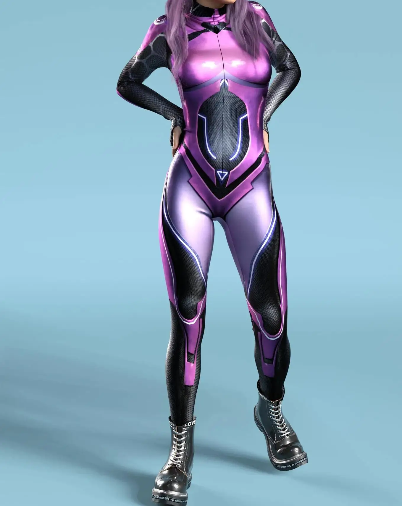 Cooles mechanisches Rüstungs-Cosplay-Kostüm für Frauen, Punk-Bodysuit, elastischer Jumpsuit für Feiertagspartys, ausgefallene Aerial-Yoga-Auftritte, Catsuit – Detail 13