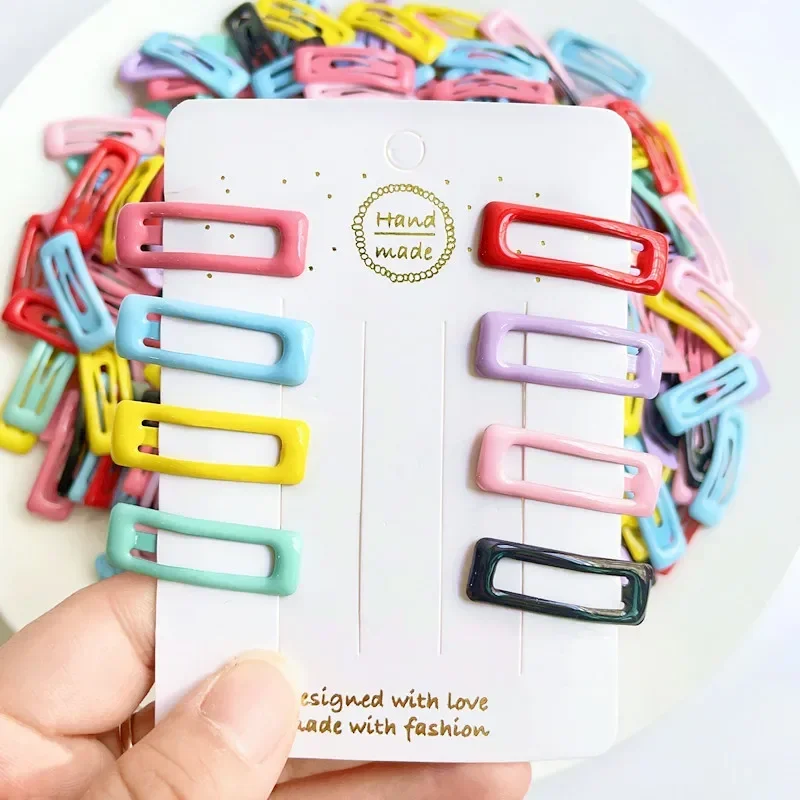 Colorful Square Shape Pet Hairpins Sweet Dog Hair Clips Kids Barrettes Slid Clip Fashion Pet Grooming Hair Accessories