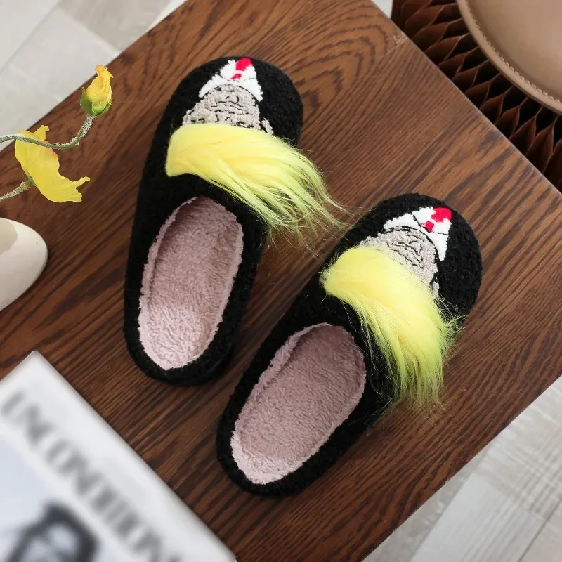 Winter home home funny trump cotton slippers non-slip thick bottom home lightweight cotton slippers sandals