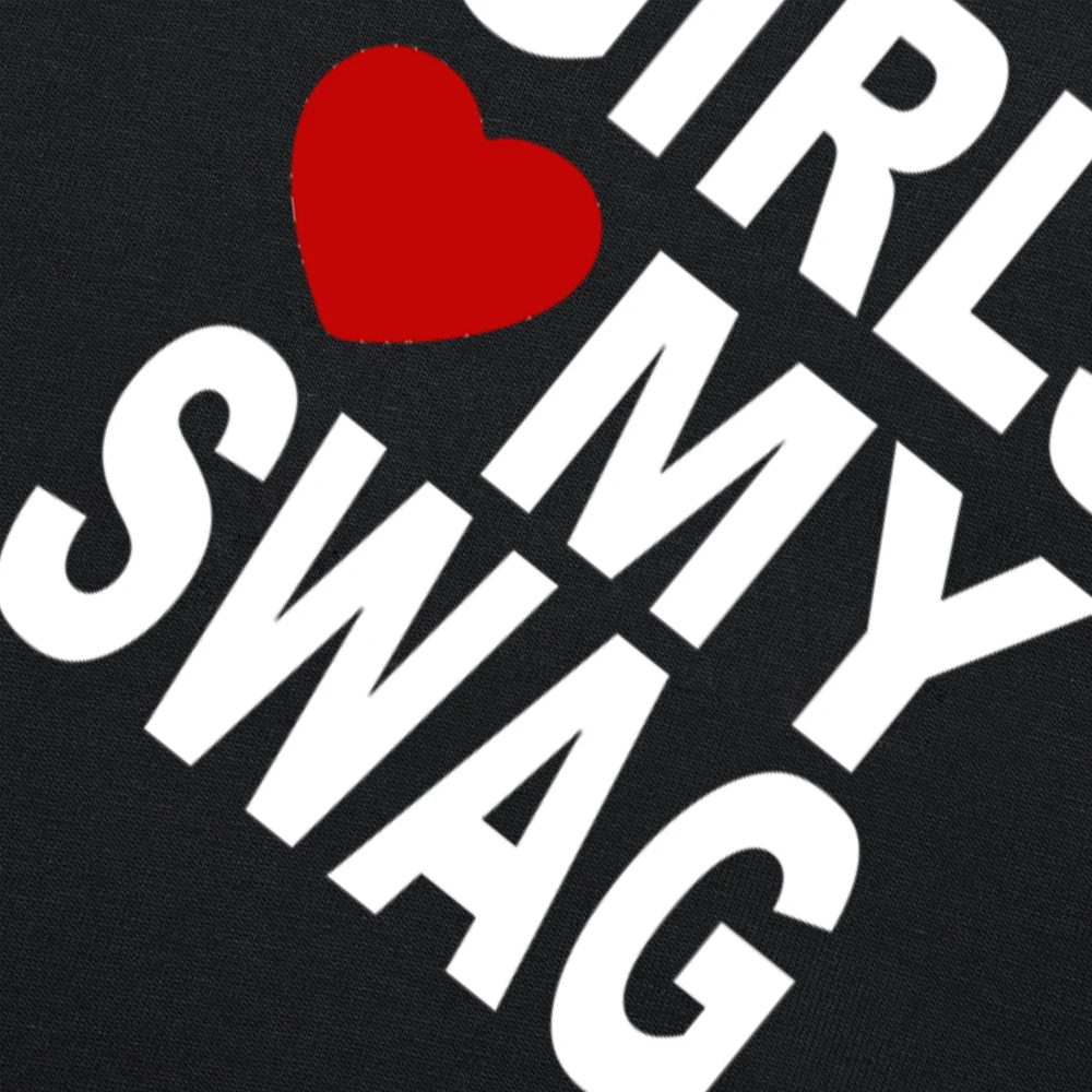 GIRLS LOVE MY SWAG Amerikanisch bedrucktes Damen-T-Shirt Y2K Lässiges Kurzarm-Herren-T-Shirt Sommer Unisex Kleidung Oberteile – Detail 3