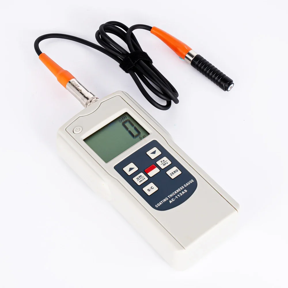 Digital Coating Thickness Gauge AC-112AS Portable Coating Thickness Gauge 0 ~ 1250µm Paint Coating Varnish Meter