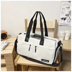 Waterproof Nylon High Capacity Travel Tote Solid Zipper Letter Handbag 2024 Hot Sale Casual Tote for Man Bolsa De Viaje