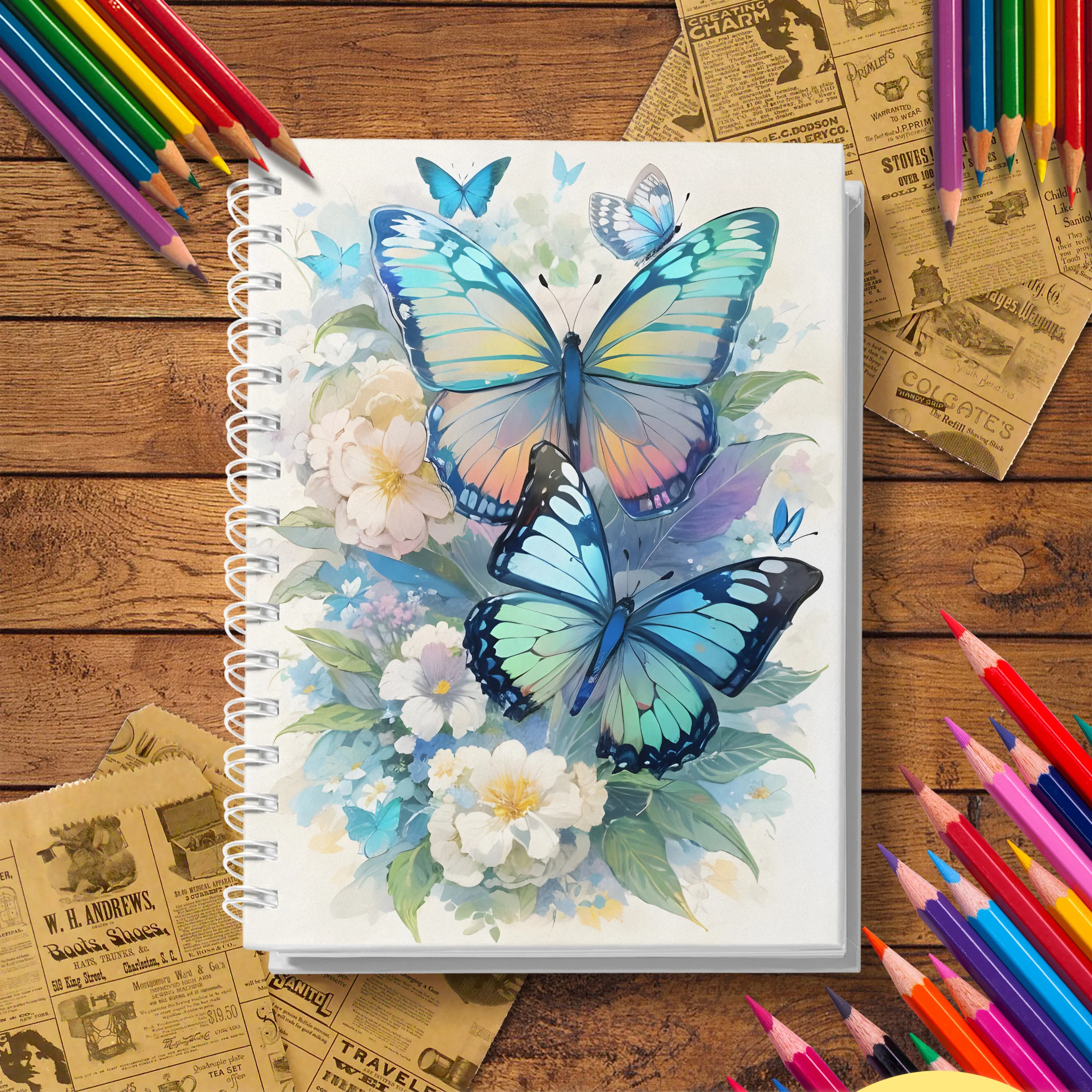 1 Pc Butterfly Theme Adult Coloring Book, Thick Paper Quality, Warm Hearted Gift
