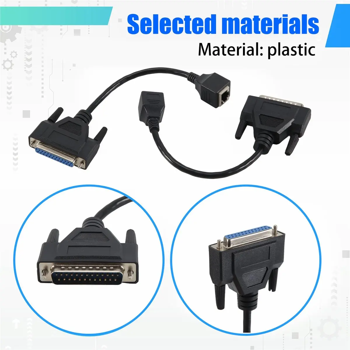 [N82R] ILDA to RJ45 Signal Wire DB25 Male and Female ILDA to Network Cable