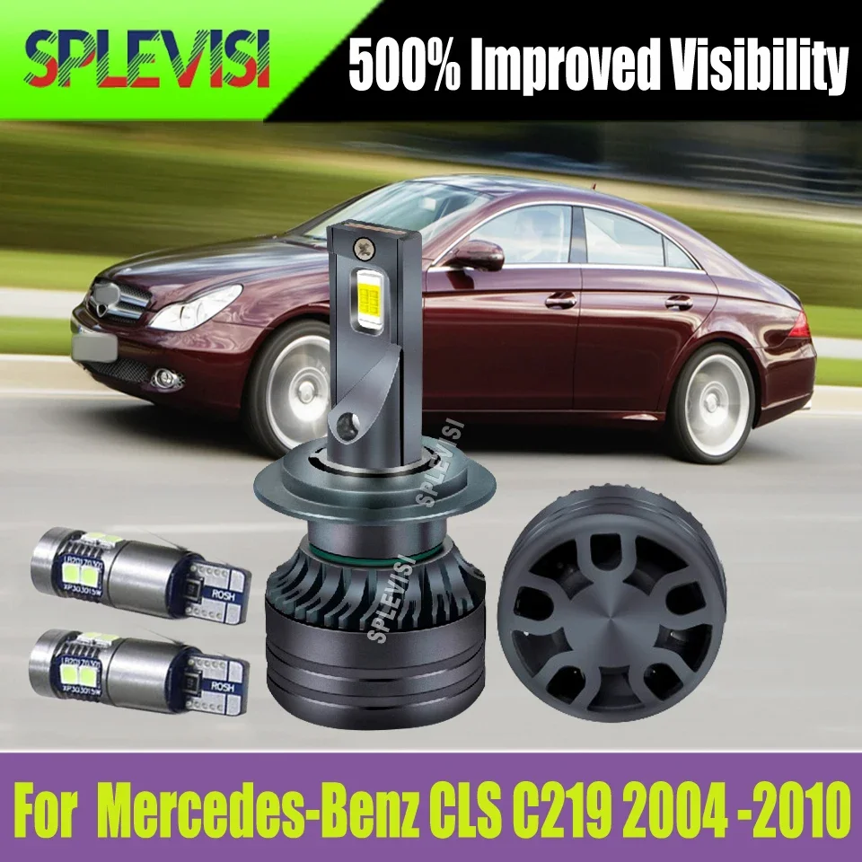 LED Car Lights Headlamp built-in resistance chips making them canbus error-free For Mercedes-Benz CLS C219 2004 2005 2006-2010