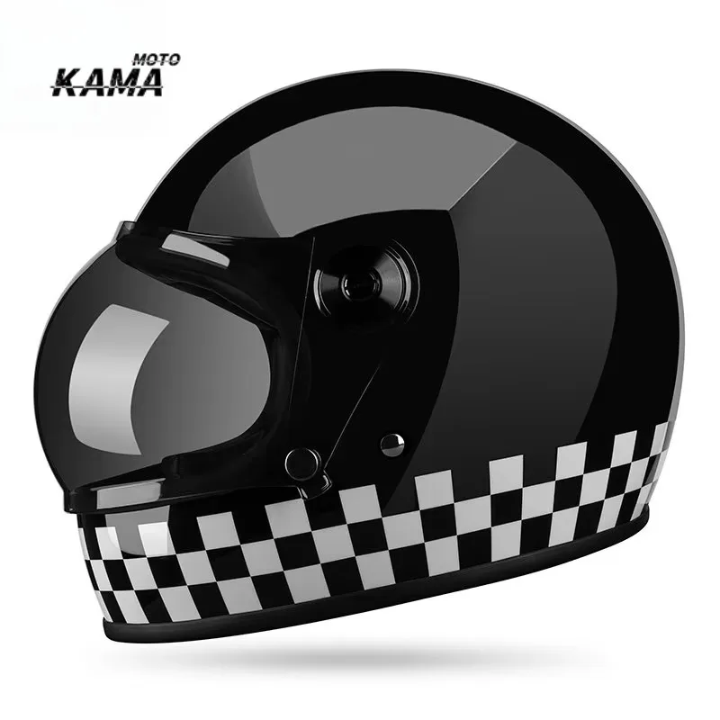 Retro Motorcycle Helmet Riding Equipment motorbike Off-road Moto Helmet for All Seasons Men and Women With bubble goggles