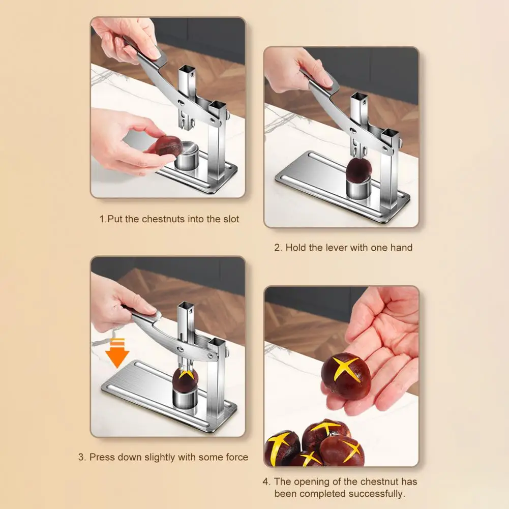 Nut Sheller Tool Stainless Steel Opener Nutcracker Clip Multifunction Pecan Walnut Cutter Plier with Serrated Blade Non-slip