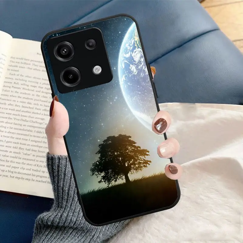 Fashion Space Eclipse of the Moon Phone Cover For xiaomi Redmi Note13pro 12pro 11pro 10pro 9pro 8pro K40 12C 10C 9C 9s 8T Cases