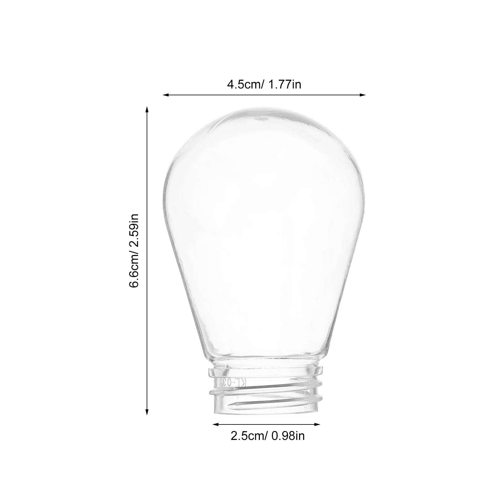 30pcs Transparent Lamp Bulb Covers E27 Plastic Light Shells High Transmittance Heat Resistant For String Lights Festive