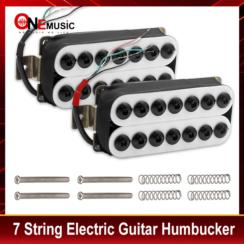 7-String Electric Guitar Humbucker Big Hex Adjustable Screw Dual Coil Pickup Coil Splitting Pickup N8.5K/B14K Output Guitar Part