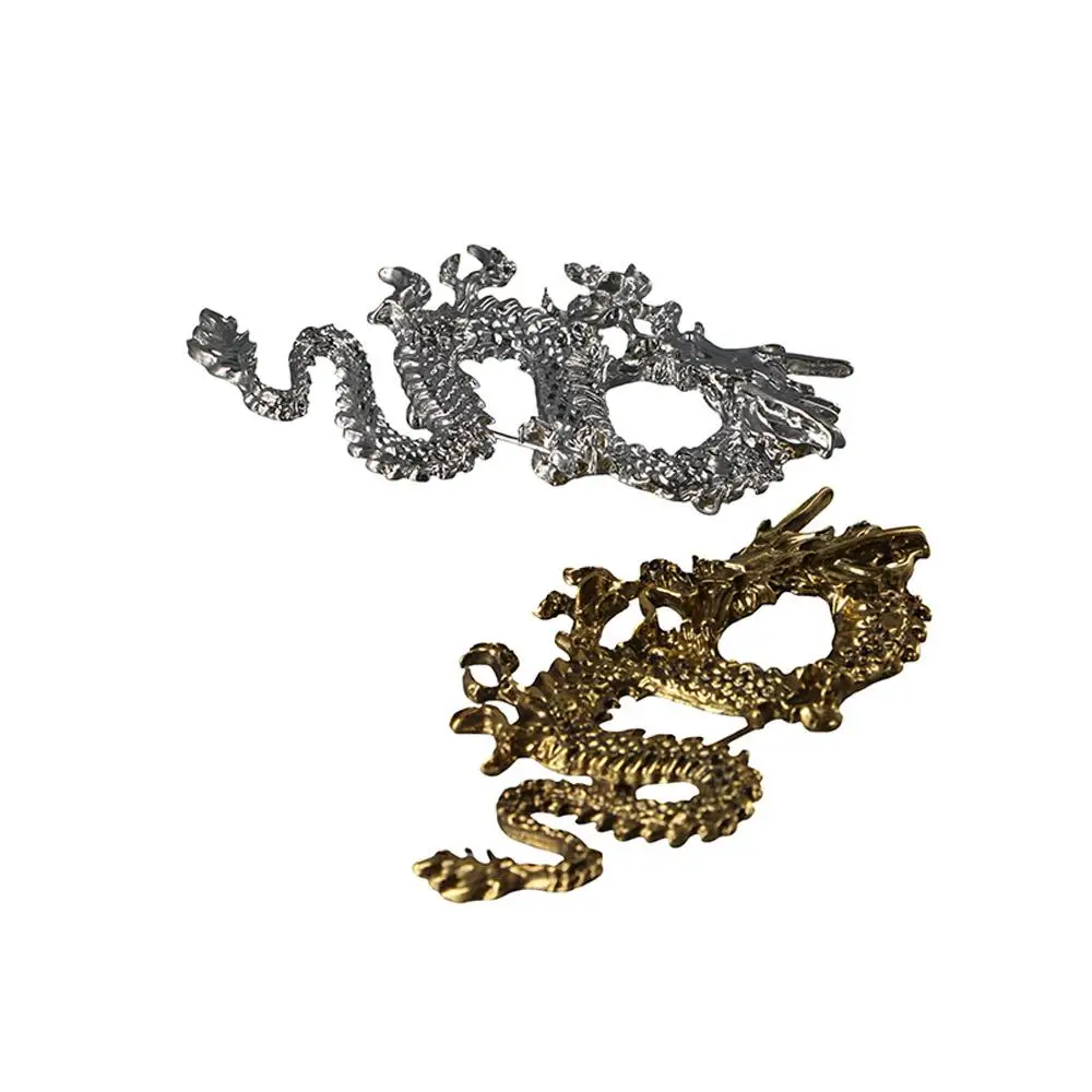 Gifts Flying Dragon Jewelry Alloy Metal Dragon Badge Vintage Men Brooch Suit Coat Collar Pins Legend Animal Lapel Pins