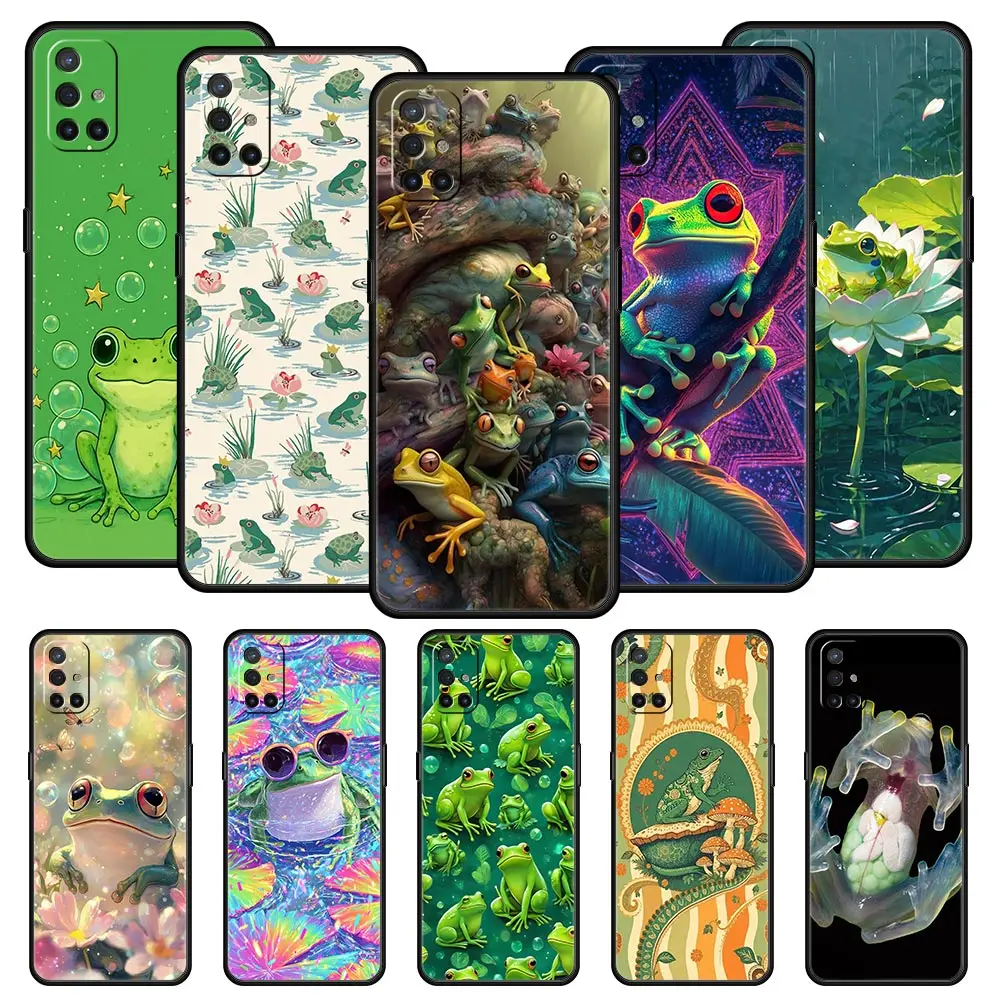 Coque de téléphone pour Oneplus 13R 12R 10R 13 12 11 10T Nord N100 N10 Z N30 CE 3 2 2T Pro Lite 5G, housse en TPU souple, sac imprimé grenouille réaliste