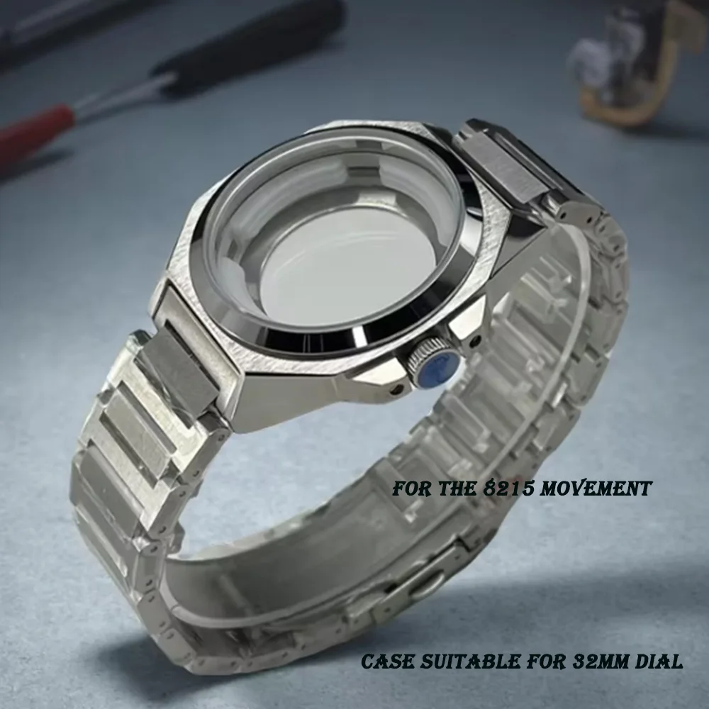 Men's Stainless Steel Workwear Style Watch 40mm Diameter 32mm Dial Polished Bezel Compatible with Model 8215 Movement 2813