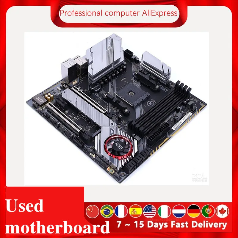 For Colorful CVN X570M GAMING PRO V14 Motherboard Socket AM4 DDR4 For AMD X570 Original Desktop Used Mainboard