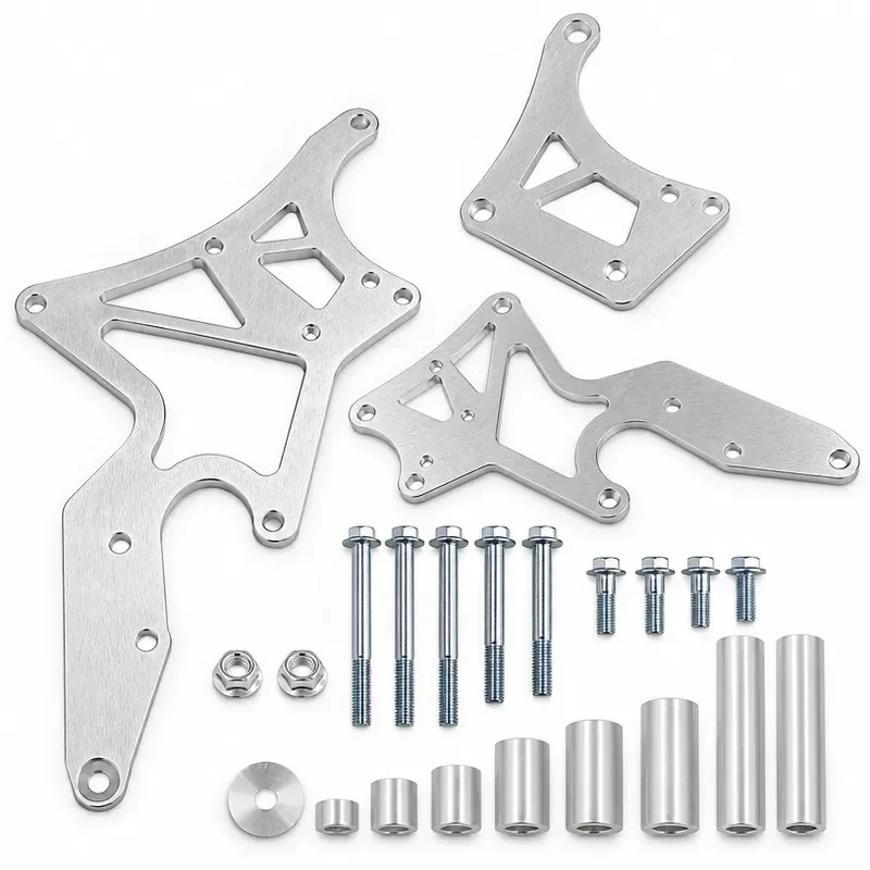 1 Set Serpentine Bracket Kit for LS Engine Alternator Power Steering Pump Exchange Conversion
