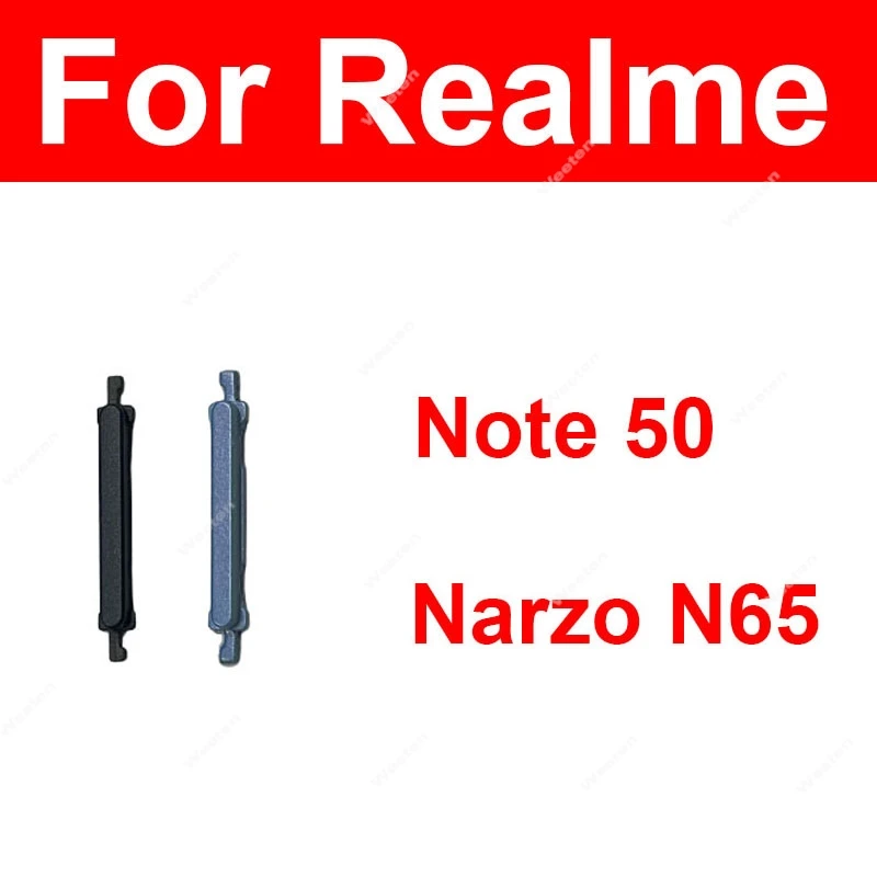 Volume Button For Realme Note 50 Narzo N65 4G 5G Switch Volume Up Down Key Side Volume Key Repair Parts
