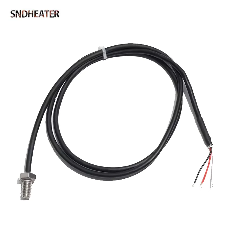 SNDHEATER DS18B20 Thermistor M8 M10 Thread Stainless Steel Probe Thermocouple Temperature Sensor with Waterproof PVC Cable 1M 3M