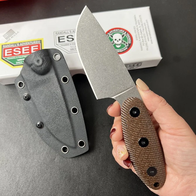ESEE-SENCILLO A2، سكين خارجي، سكين مستقيم صغير عالي الصلابة، سكين نجاة في البرية للدفاع عن النفس في الهواء الطلق