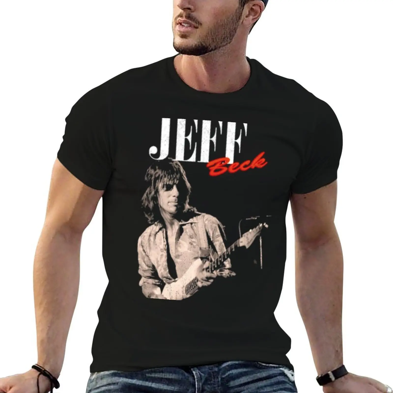 

rock Jeff Beck cool T-Shirt cotton tshirt 100% man t shirt designer t shirt man designer T-shirt