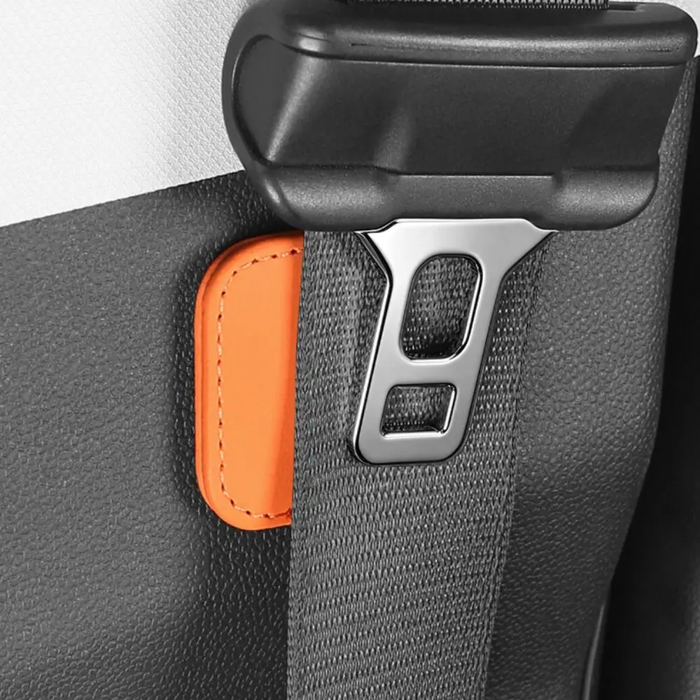 Magnetic Suction Seat Belt Clip Pu Leather Universal Seat Belt Holder Stabilizer Fastener Adjustable Clip Belt Limiter