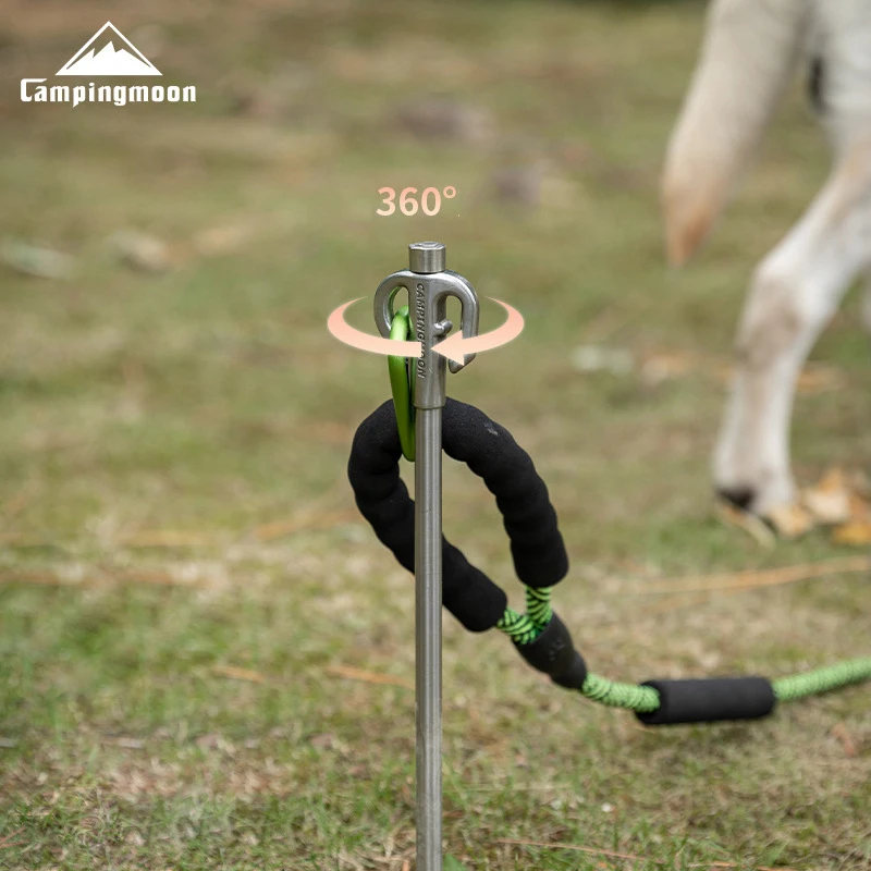 CAMPINGMOON K45 大胆な 420 ステンレス鋼ペットグランドピン犬ツールキャンプピンキャンプアクセサリー回転犬ピンステーク