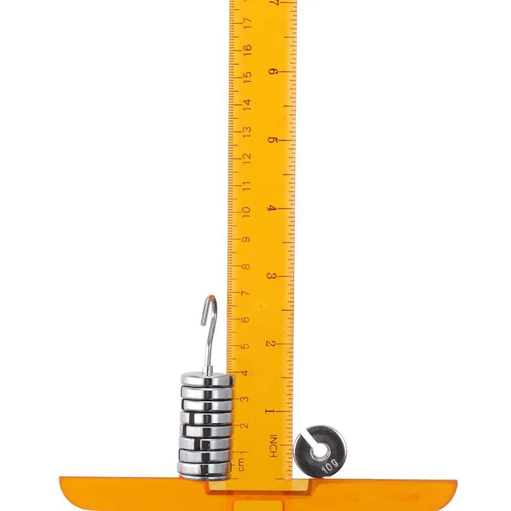 내구성이 뛰어난 크롬 도금 실험실 슬롯형 질량 세트 10g 각 은색 금속 슬롯형 무게 총 100g(행거 및 케이스 실험실 포함)