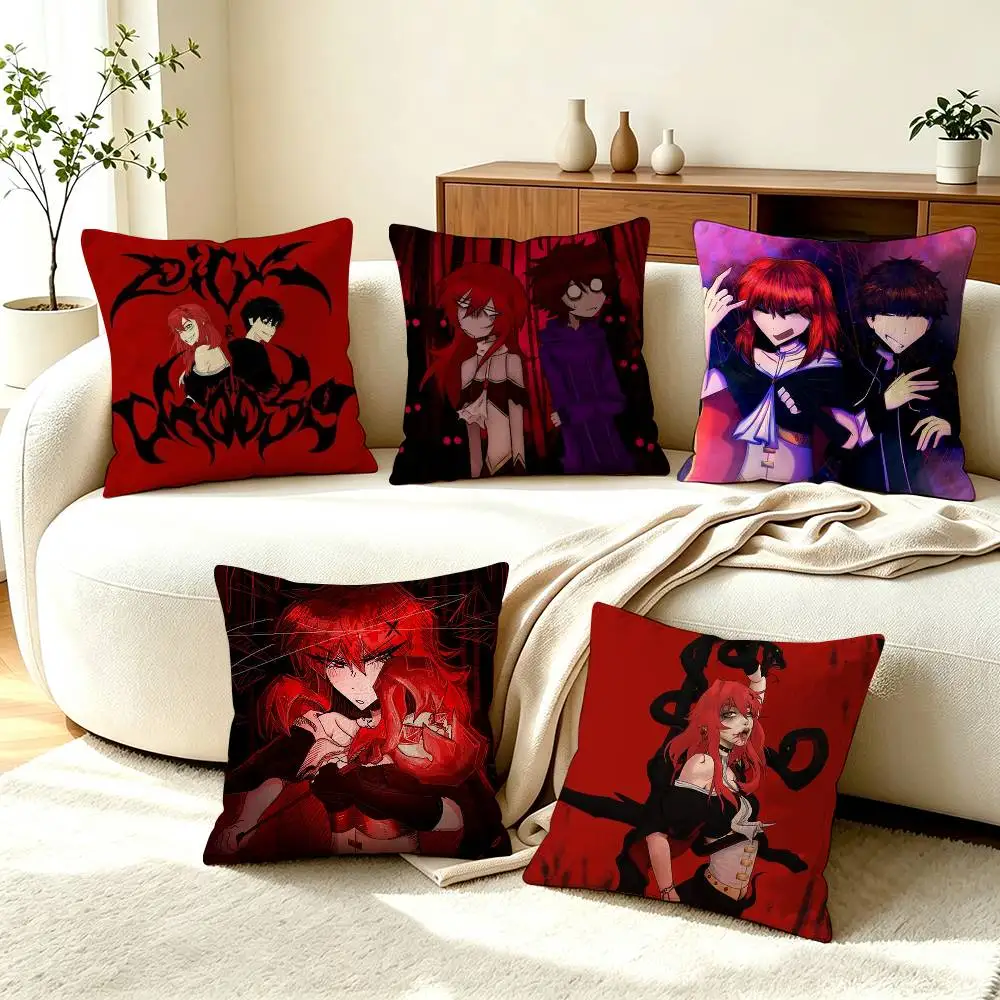 A-Asteria kets4eki Portrait  Square Double-Sided printed Pillow Case Bedroom Bedside Pillow Sofa Cushion Cover