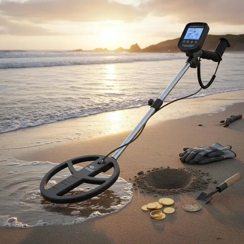 

Metal Detector for Adults, 12", Professional High Accuracy Gold Detector, IP68 Waterproof Search Coil with Display, Headphones, 6 Modes, Adjustable Length, for Detecting Gold Treasure Hunting