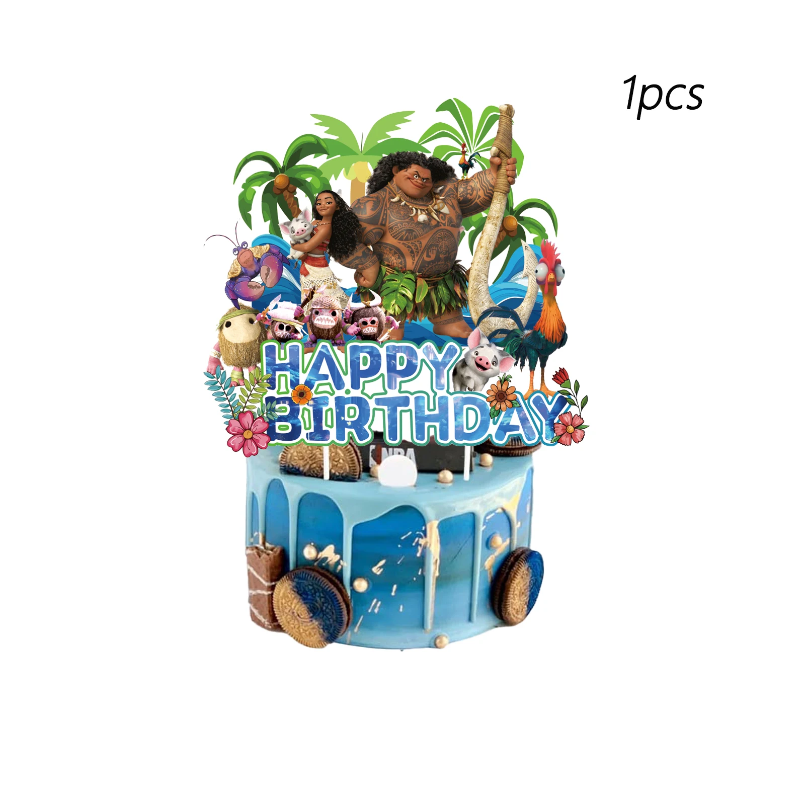 ديزني موانا كعكة توبر، زينة عيد ميلاد موانا، لوازم الحفلات موضوع موانا #4