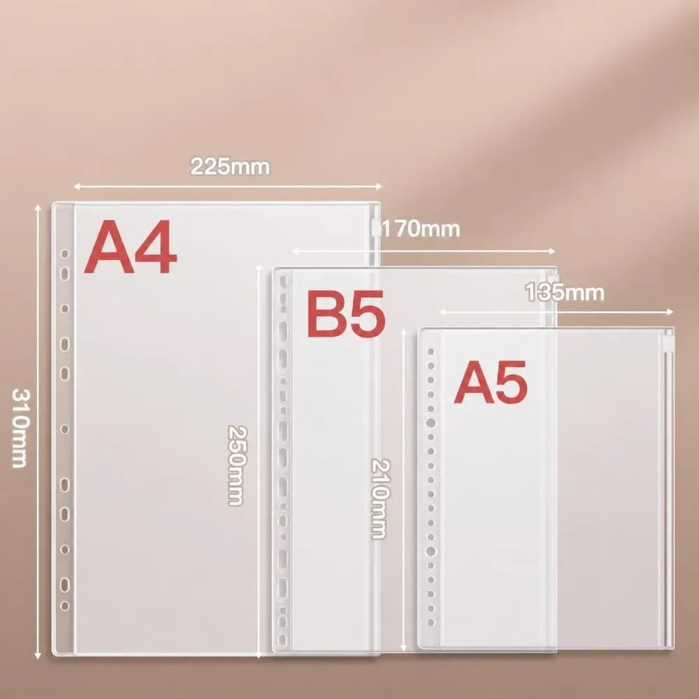 Portable Dustproof Document Storage Bag 12 Inner Pages Transparent Sleeves a4 Storage Pouch Papers Storage Folder Office