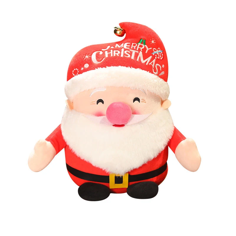 1 PC 2025 คริสต์มาสตุ๊กตายัดไส้ตุ๊กตาของเล่นตุ๊กตา Kawaii Santa Claus Snowman Elk Plush ของเล่นตุ๊กตาของเล่นคริสต์มาส...