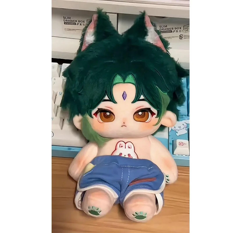 

Anime Genshin Impact Xiao Cosplay Cartoon Costume Change Figures Adorable Furry Maumet Naked Baby Cotton Doll Christmas Present