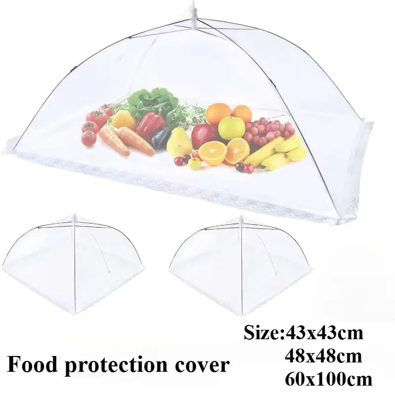 Reusable Food Cover Mesh Folding Washable Net Insect Proof Table Protector for Home Outdoor DiningHot